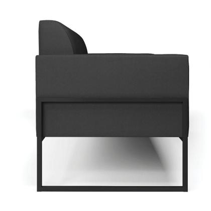 Imagem de Sofá Namoradeira Base Industrial Alta Preto Marisa material sintético D03 - D'rossi Cor Preto
