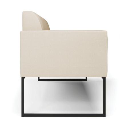 Imagem de Sofá Namoradeira Base Industrial Preto Marisa material sintético D03 - D'rossi Cor Bege