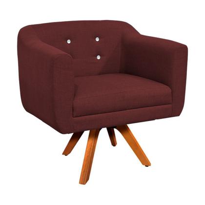 Imagem de Sofá Namoradeira e 1 Poltrona com Strass Julia Giratória Madeira Linho D01- D'Rossi