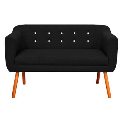 Imagem de Sofá Namoradeira e 1 Poltrona com Strass Julia Giratória Madeira Linho D01- D'Rossi