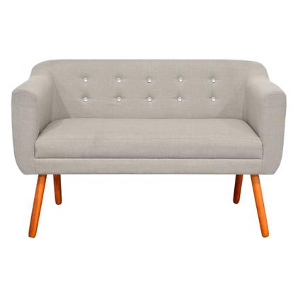 Imagem de Sofá Namoradeira e 1 Poltrona com Strass Julia Giratória Madeira Linho M11- D'Rossi