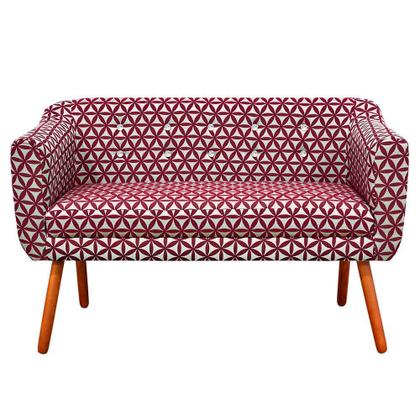 Imagem de Sofá Namoradeira e 1 Poltrona com Strass Julia Giratória Madeira Linho M11- D'Rossi