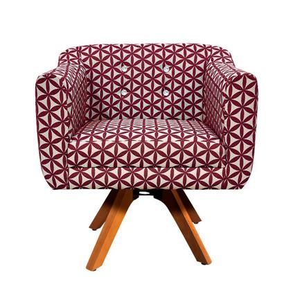 Imagem de Sofá Namoradeira e 1 Poltrona com Strass Julia Giratória Madeira Linho M11- D'Rossi