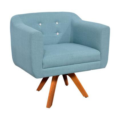 Imagem de Sofá Namoradeira e 2 Poltronas com Strass Julia Pé Palito Castanho Linho M11 - D'Rossi