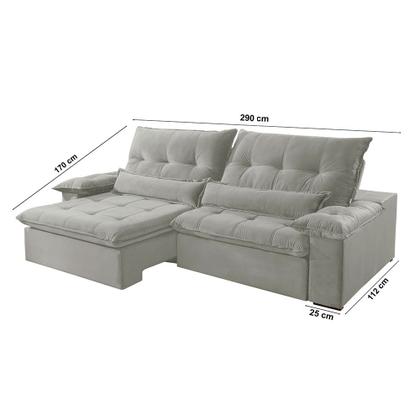 Imagem de Sofá Nivus Linho 02 Módulos de 120cm B25cm Meu Sofá Online