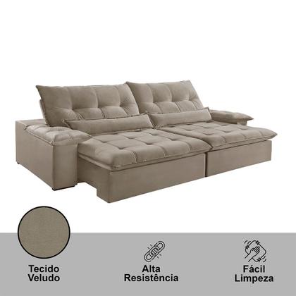 Imagem de Sofá Nivus Veludo 02 Módulos 100m B25cm Meu Sofá Online