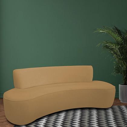 Imagem de Sofá Orgânico 02 Lugares 150cm Mônaco Bouclé Camel Claro - Nexta Casa