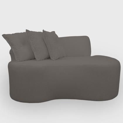 Imagem de Sofa Organico Curvo 2 lugares 145 cm Boucle Cinza