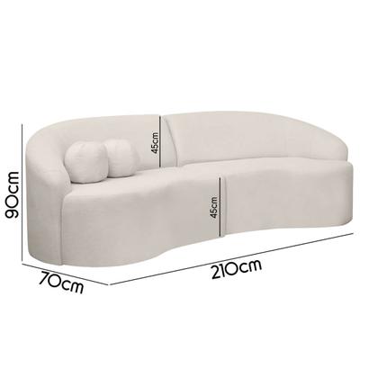 Imagem de Sofá Orgânico Palermo 4 Lugares 210cm + Puff Bouclê - SOFA STORE