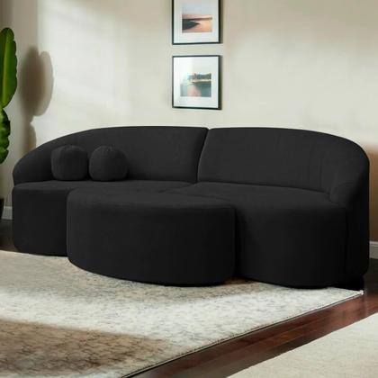 Imagem de Sofá Orgânico Palermo 4 Lugares 210cm + Puff Bouclê - SOFA STORE