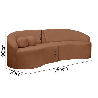 Imagem de Sofá Orgânico Palermo 4 Lugares 210cm + Puff Bouclê - SOFA STORE