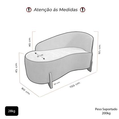 Imagem de Sofá Orgânico Pé De Madeira Curvo Feijão Divã Linho Confortável Resistente Para Salas e Consultório Flora