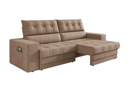 Imagem de Sofá Oscar Plus 2,06m Retrátil/Reclinável Suede Capuccino - Xflex