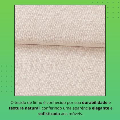 Imagem de Sofá para Sala de Estar 4 Lugares 225cm Linho Living Canela