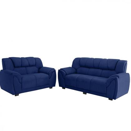 Sofa Parana Moscou 3 E 2 Lugares Azul - PARANÁ Imagem de Sofa Parana Moscou 3 E 2 Lugares Azul