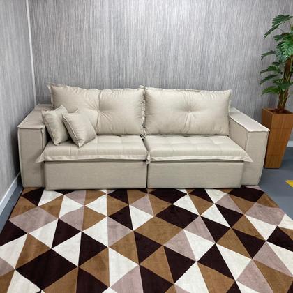Sofá Privilege 3 Lugares Retrátil 2 Módulos Sem Caixa no Encosto 2,37m - D'Confort Design Imagem de Sofá Privilege 3 Lugares Retrátil 2 Módulos Sem Caixa no Encosto 2,37m
