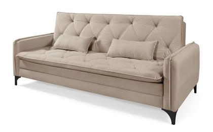 Imagem de Sofá Reclinável Cama Yara Suede 3 Lugares Confortável Casa Imperial