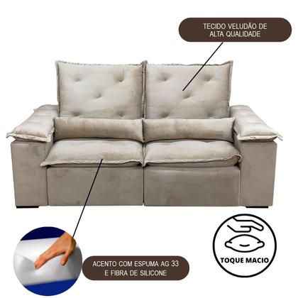 Imagem de Sofa Reclinavel Retratil Fofinho P/ Assistir Series 2,30m