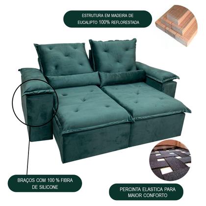 Imagem de Sofa Reclinavel Retratil Fofinho P/ Assistir Series 2,30m
