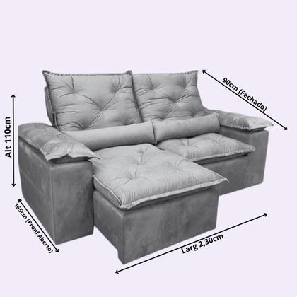 Imagem de Sofa Reclinavel Retratil Fofinho P/ Assistir Series 2,30m