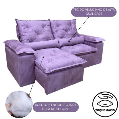 Imagem de Sofa Reclinavel Retratil Fofinho P/ Assistir Series 2,30m
