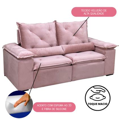 Imagem de Sofa Reclinavel Retratil Fofinho P/ Assistir Series 2,30m