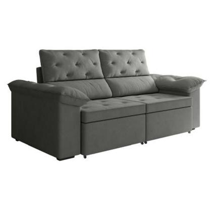 Imagem de Sofá Retrátil 2 Lugares Inglaterra Suede Cinza