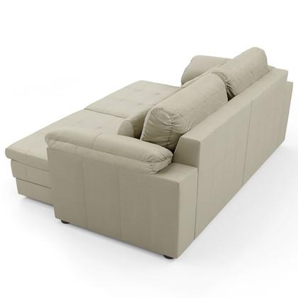 Imagem de Sofá Retrátil 3 Lugares Para Sala 250cm Dijon Couro Creme S07 - Mpozenato