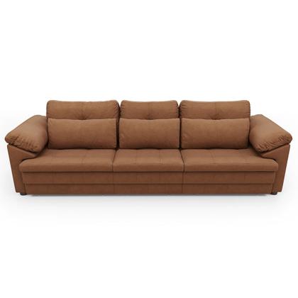 Imagem de Sofá Retrátil 3 Lugares Para Sala 257cm Dijon Couro Mel S07 - Mpozenato