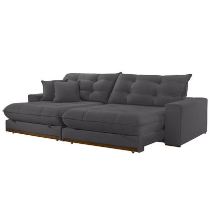 Imagem de Sofá Retrátil 4 Lugares 290cm Veludo Belize