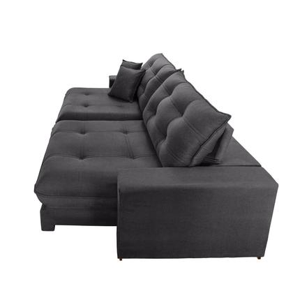 Imagem de Sofá Retrátil 4 Lugares 290cm Veludo Belize