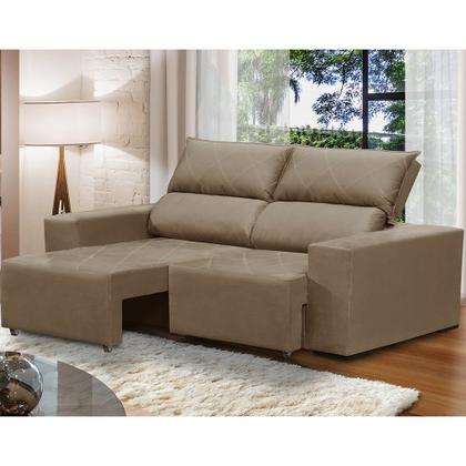 Imagem de Sofá Retrátil e Reclinável 2 lugares 1,50m Virginia Suede Capuccino Arapongas Decor