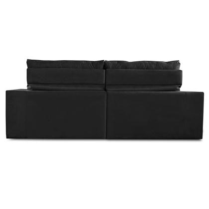 Imagem de Sofá Retrátil e Reclinável 2 lugares 1,70m com Molas Giovana Suede Preto Madelina Decor