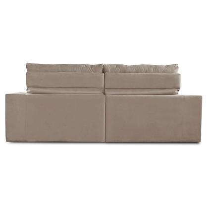Imagem de Sofá Retrátil e Reclinável 2 lugares 1,90m com Molas Madrid Suede Cappuccino Mirra Decor