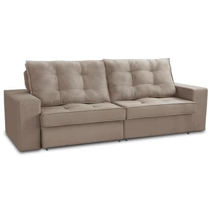 Sofá Retrátil e Reclinável 2 lugares 2,30m com Molas Giovana Suede Capuccino Madelina Decor Imagem de Sofá Retrátil e Reclinável 2 lugares 2,30m com Molas Giovana Suede Capuccino Madelina Decor