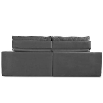 Imagem de Sofá Retrátil e Reclinável 2 lugares 2,30m com Molas Giovana Suede Cinza Madelina Decor