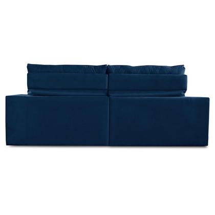 Imagem de Sofá Retrátil e Reclinável 2 lugares 2,50m com Molas Giovana Suede Azul Madelina Decor