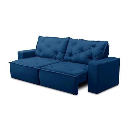 Sofá Retrátil e Reclinável 2 lugares com Molas 1,50m Ana Suede Azul Adonai Estofados Imagem de Sofá Retrátil e Reclinável 2 lugares com Molas 1,50m Ana Suede Azul Adonai Estofados