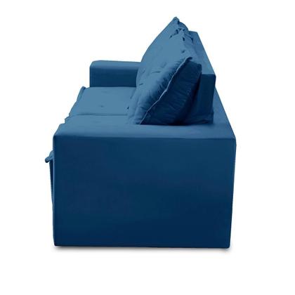 Sofá Retrátil e Reclinável 2 lugares com Molas 1,50m Ana Suede Azul Adonai Estofados Imagem de Sofá Retrátil e Reclinável 2 lugares com Molas 1,50m Ana Suede Azul Adonai Estofados