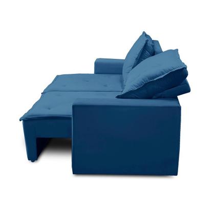 Sofá Retrátil e Reclinável 2 lugares com Molas 1,50m Ana Suede Azul Adonai Estofados Imagem de Sofá Retrátil e Reclinável 2 lugares com Molas 1,50m Ana Suede Azul Adonai Estofados