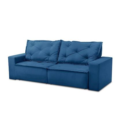 Sofá Retrátil e Reclinável 2 lugares com Molas 1,50m Ana Suede Azul Adonai Estofados Imagem de Sofá Retrátil e Reclinável 2 lugares com Molas 1,50m Ana Suede Azul Adonai Estofados