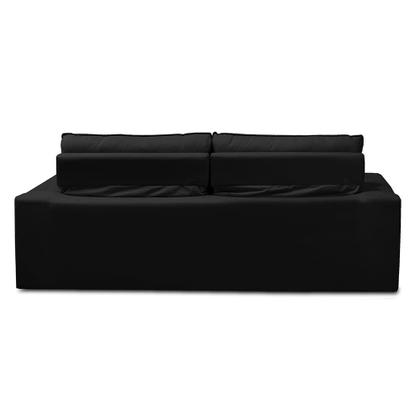 Imagem de Sofá Retrátil e Reclinável 2 lugares com Molas 1,50m Eloa Suede Preto Madelina