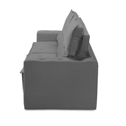 Sofá Retrátil e Reclinável 2 lugares com Molas 1,50m Livia Suede Cinza Adonai Estofados Imagem de Sofá Retrátil e Reclinável 2 lugares com Molas 1,50m Livia Suede Cinza Adonai Estofados