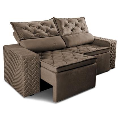 Imagem de Sofá Retrátil e Reclinável 2,00m Essence. Velusoft Cama inBox