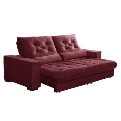 Imagem de Sofá Retrátil e Reclinável 2,30m Suede Juliette Marrom Castor
