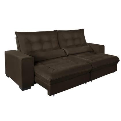 Imagem de Sofá Retrátil e Reclinável 2,50m Suede Miami