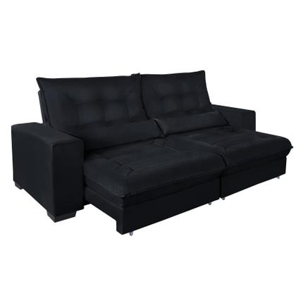 Imagem de Sofá Retrátil e Reclinável 2,50m Suede Miami