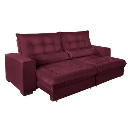 Imagem de Sofá Retrátil e Reclinável 2,50m Suede Miami