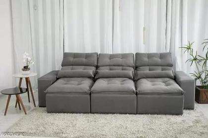 Imagem de Sofá Retrátil e Reclinável 2,75m C/ 05 Lugares em Tecido Suede