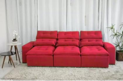 Imagem de Sofá Retrátil e Reclinável 2,75m C/ 05 Lugares em Tecido Suede